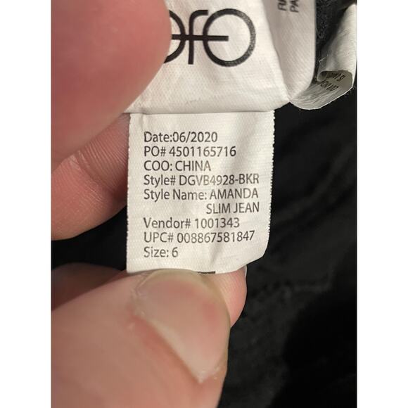 Gloria Vanderbilt Amanda Slim Jeans Womens 6 Black Average Slim Fit Stretch - Picture 14 of 14